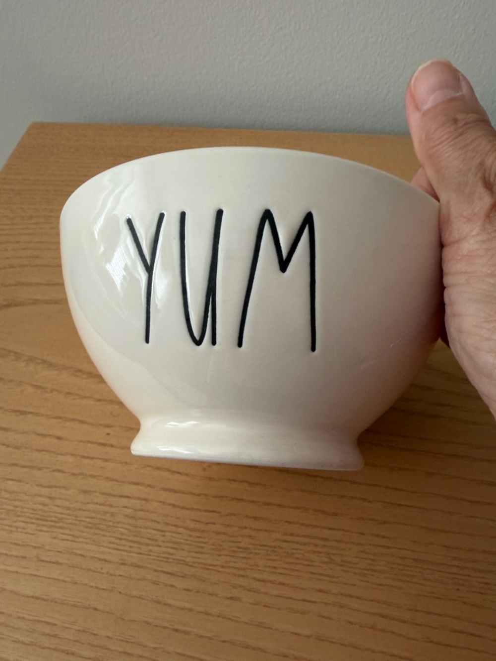 Rae Dunn YUM White Cereal Bowl